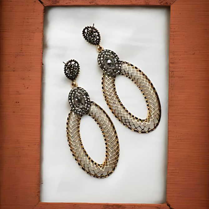 Golden Mesh Earrings