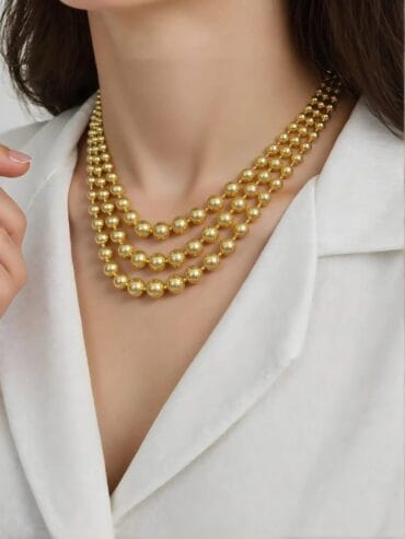 Embrace the lyrical glow of the Golden Ballad Necklace—a harmonious ode to elegance. Its radiant, gold-plated allure whispers enchanting tales, inviting you to a dance of timeless beauty and poetic grace with every delicate, shimmering note.